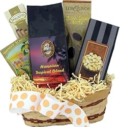 All Occasion Hawaiian Coffee & Savories Gift Basket From Aloha Island Coffee
