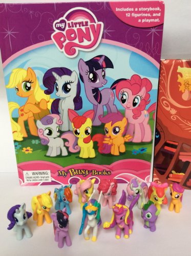 マイリトルポニー絵本 豪華付録 ミニフィギュア12個&プレイマット! マイビジーブック my little pony 12 mini figures&playmat