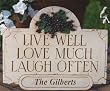 Live Well Love Much Laugh Often wall plaque-personalize with your name