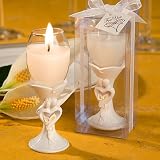 48 Stylish bride and groom design champagne flute candle holder favors
