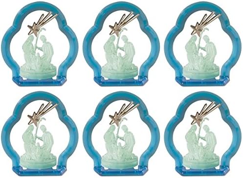 Luminous Glow in the Dark Holy Family Nativity Scene Stand Figurine, Pack of 6, 2 1/2 Inch