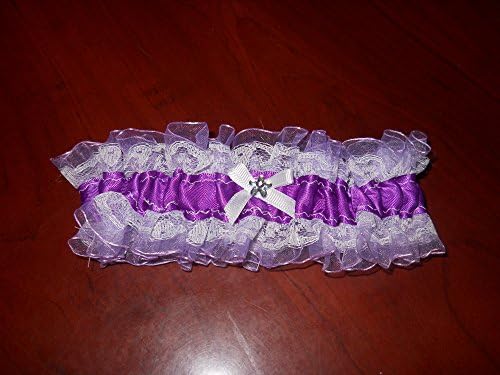 Beautiful Handmade Bridal, Prom, Garter, Purple & White/Purple Lace