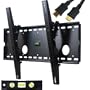 VideoSecu Black Tilt Wall Mount Bracket for Akai PDP4294 HDTV Plasma/LCD TV with Free 7 FT HDMI Cable and 6" 3-Axis Magnetic Bubble Level 1TR