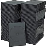 7mm Slim Single Black DVD Cases 100 Pack