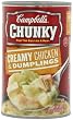Campbell's Chunky Creamy Chicken & Dumplings Soup, 18.8-Ounce Easy Open Cans (Pack of 12)