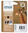Epson Original T0711H High Capacity Black Ink Cartridge Twin Pack