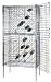 Omega Precision - 24"Deep X 48"Wide X 63"High Chrome wine and liquor security cage. 192 bottle capacity