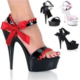 Pleaser Shoes WomenÕs Delight-615, 5 3/4'' Stiletto Heel Ankle Strap Platform Sandal