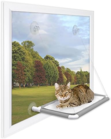 WORLD BEST CAT WINDOW PERCH NOW COMES , WITH HUJE SUCTIONS CUPS , FULLY ASSEMBLED, AND REMOVABLE CUSHION