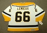 MARIO LEMIEUX Pittsburgh Penguins 1996 CCM Throwback Home Hockey Jersey
