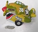 Nostalgic American Fighter Plane Coin Bank Piggy Bank
