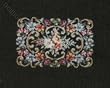 Miniature Black Bench Needlework Kit by Lindee's Little Linens