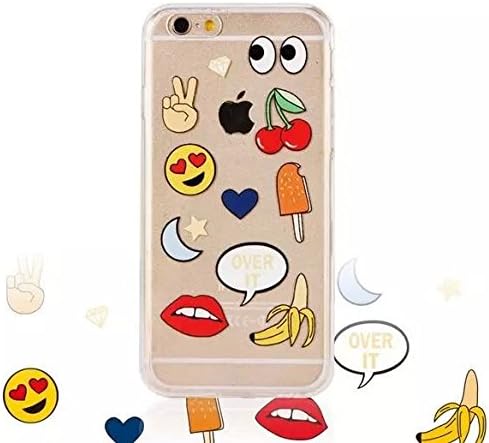 Iphone 6 Case, Forcase(TM) Fashion Cute Design Crystal Clear Silicone Soft Phone Cases for Iphone 6 4.7 Inch (Clear- Emoticon)