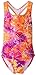 Speedo Big Girls' Rainforest Tie Dye Keyhole One Piece Swimsuit