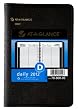 AT-A-GLANCE Recycled Daily Appointment Book, 5 x 8 Inches, Black, 2012 (70-800-05)
