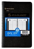 AT-A-GLANCE Recycled Daily Appointment Book, 5 x 8 Inches, Black, 2012 (70-800-05)