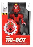 WowWee Robotics 9 Inch Tall Mini Tri-Bot with Three Wheeled Rolling Action, "Pop-Top" Head and Ears, Poseable Arms and LED EyesIMAGE