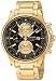 Seiko Men’s Alarm Chronograph Gold-Tone Watch #SNAB64