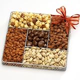 Broadway Basketeers Gourmet Nut Gift Basket for Your Valentine