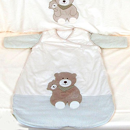 Sacco Nanna 4 Stagioni Per Neonato - Turbuletta In Cotone, Tog 3.5, Taglia 3-6 Mesi (62-68 Cm), Bianco Grigio - Foto 7