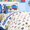 Olive Kids Trains Planes and Trucks Duvet Cover Twin Size