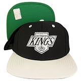 vintage retro NHL LA kings black grey 2 tone green under bill / visor snapback hat cap