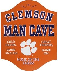 Clemson Man Cave 18x14.5 Manchester Shape