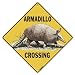 Armadillo Crossing Aluminum Crossroad Sign, 12 x 12