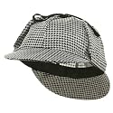 Sherlock Holmes Cap-White Black