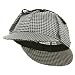 Sherlock Holmes Cap-White Black