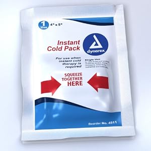 Dynarex Instant Cold Pack, 4 Inches x 5 Inches, 24-Count
