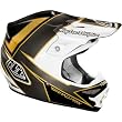 Troy Lee Designs Stinger Air MotoX Motorcycle Helmet w/ Free B&F Heart Sticker Bundle - Black/Gold