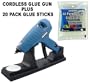 Surebonder CL-800 60-Watt Cordless High Temperature Glue Gun With 20 Pack 4" Glue Sticks