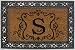 Monogram Coir Doormat Insert with Rubber Base Frame - S