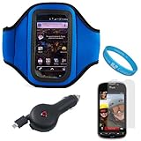 Blue Durable Neoprene Exercise Sports Workout Armband with Adjustable Velcr ....