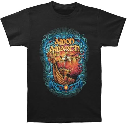Amon Amarth Men's Dragon Ships Tour Dates T-shirt Medium Black