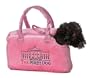 Aurora Plush 8" FancyPal  The First Dog Pink Carrier
