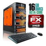 CybertronPC SLAYER 2241ABOS, AMD FX Gaming PC, W7 Professional, CrossFireX, Black/Orange
