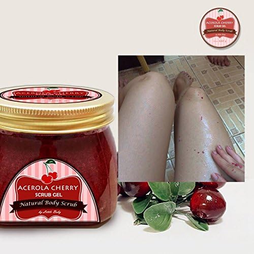 6 X Little Baby Acerola Cherry Scrub Gel Reduce Dark Circles and Blemishes 200g. [Get Free Tomato Facial Mask + Free Gift : Sheep Placenta Collagen Hydration Facial Mask 40g (Relax + Whitening Plus + Reduce Acne Scar)]