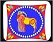 Mouse Pad with diamonds, tapestries, ovis, animal, horns, tragelaphuis
