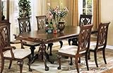 Double Pedestal Dining Table Cherry Finish