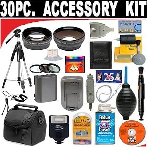 Click here to buy 30 PC ULTIMATE SUPER SAVINGS DELUXE DB ROTH ACCESSORY KIT, INCLUDES FLASH, LENSES, FILTERS,....
