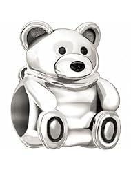 Authentic Chamilia Sterling Silver Charm "Teddy Bear" 2010-3082