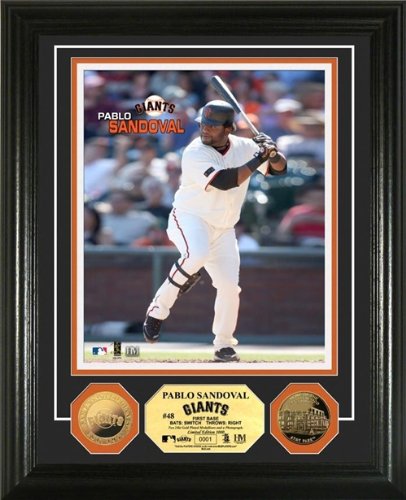 Pablo Sandoval Framed San Francisco giants 24KT Gold Coin Photo Mint