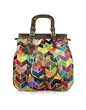 Ghibli Multicolor Patchwork Python Tote Handbag