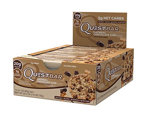 Quest Nutrition Protein Bars, Oatmeal Chocolate Chip, 12 Bars