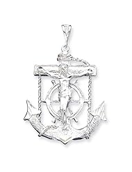 Sterling Silver Modern MarinerS Cross Pendant