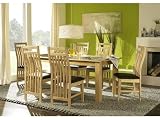 Table 150x90 + 6 chaises Suma, h&eacute;v&eacute;a, naturel