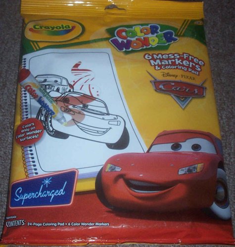 Childrens Toyshop  Toys : Crayola Disney Pixar Cars Color Wonder Mess Free Markers and Coloring Pad