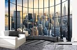 Platin Art Wall Mural Deco Wall, New York Office View, 8-Feet 4-Inch by 12-Feet